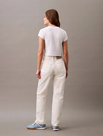 Calvin Klein Kadın Beyaz  Monogram T-Shirt
