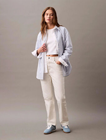 Calvin Klein Kadın Beyaz  Monogram T-Shirt