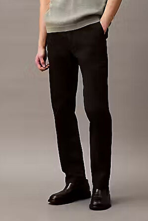 Erkek Slim Fit Esnek Kumaşlı Chino Pantolon - Siyah | 35/32
