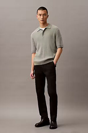 Erkek Slim Fit Esnek Kumaşlı Chino Pantolon - Siyah | 35/32