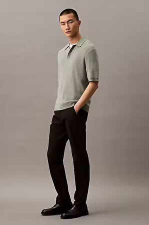 Erkek Slim Fit Esnek Kumaşlı Chino Pantolon - Siyah | 35/32