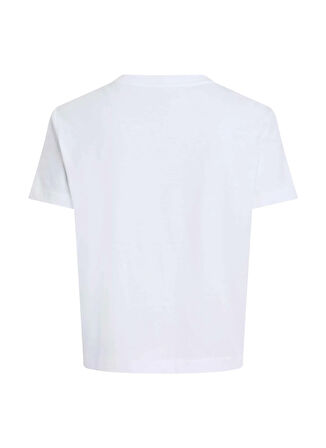 Calvin Klein Jeans Bisiklet Yaka Düz Beyaz Kadın T-Shirt LV047B851GYAA