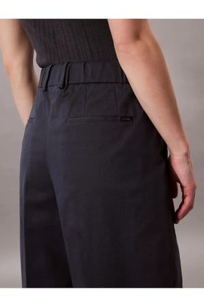 COTTON CHINO PLEATED, CGE Siyah Kadın Pantolon