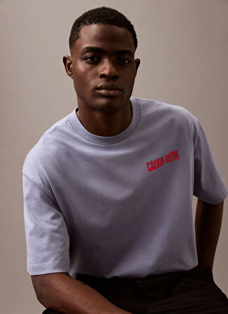 Calvin Klein Jeans Mavi Erkek T-Shirt LV04RB851GTMP SS 16S RLX VERT LOGO