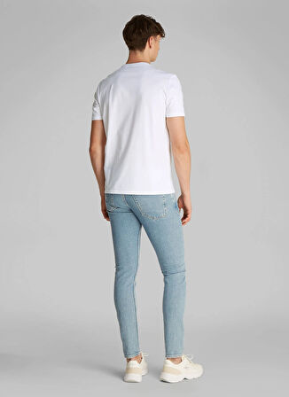 Calvin Klein Jeans Beyaz Erkek T-Shirt LV040EM286YAA SS HERO MONOLOGO 30S