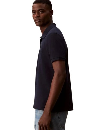 CALVIN KLEIN Erkek Marka Logolu Organik Pamuklu Polo Yakalı Kısa  Kollu Günlük Kullanıma Uygun Şık Görünümlü Lacivert Polo Yaka T-Shirt LV040EM269 CEF