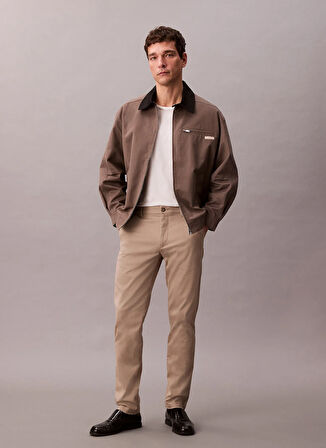 Calvin Klein Normal Bel Normal Paça Normal Kahve Erkek Pantolon LV040EM633RAK_SLIM COTTON STRETCH C
