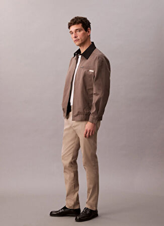 Calvin Klein Normal Bel Normal Paça Normal Kahve Erkek Pantolon LV040EM633RAK_SLIM COTTON STRETCH C