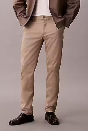 Erkek Slim Fit Esnek Kumaşlı Chino Pantolon - Bej | 32/32