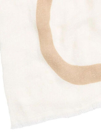 BOLD LOGO COTTON HEMP SCARF
