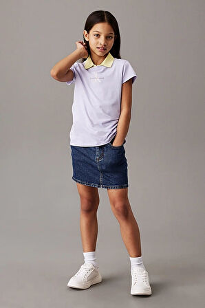 Kız Çocuk Ck Micro Monogram T-Shirt - Mor | 14 Yaş
