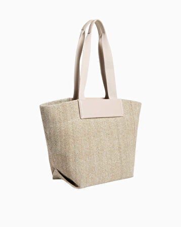 Calvin Klein Raffia Medium Shopper Omuz Çantası