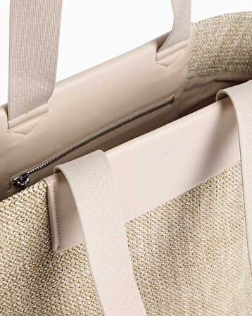 Calvin Klein Raffia Medium Shopper Omuz Çantası
