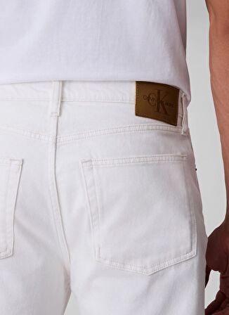 Calvin Klein Jeans Normal Bel Straight Beyaz Erkek Denim Pantolon LV04LB781GASN STNDRD STRGHT CHALK W