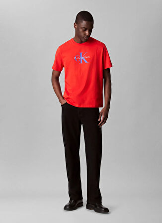 Calvin Klein Jeans Kırmızı Erkek T-Shirt LV04RB862GTNC SS HERO MONOLOGO 20S