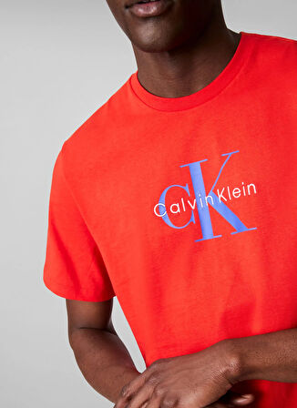 Calvin Klein Jeans Kırmızı Erkek T-Shirt LV04RB862GTNC SS HERO MONOLOGO 20S