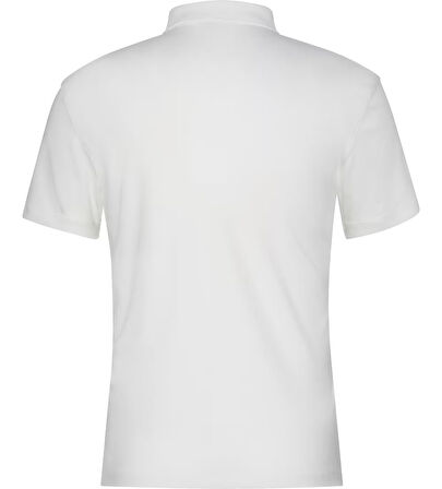 Erkek Polo Yaka Pamuklu Tişört - Beyaz  | S