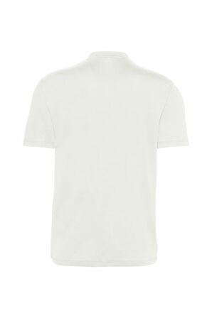 Erkek Supima Pamuk Bisiklet Yaka Tişört - Beyaz | S