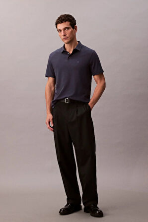 Erkek Regular Fit Monogram Nakışlı Polo T-Shirt - Lacivert | M