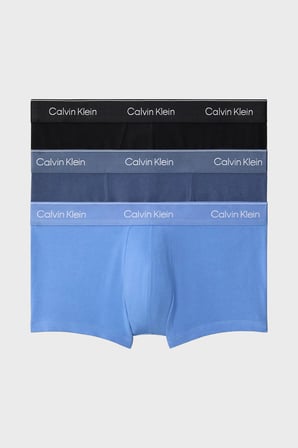 Calvin Klein Pamuklu Logolu 3 Pack Boxer LV00NB4389W8O Erkek BOXER LV00NB4389 W8O Siyah-Buz Mavi-Mavi