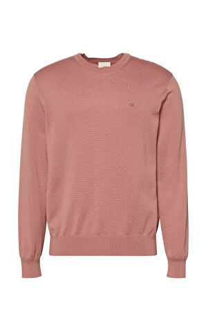 Erkek Bisiklet Yaka Supima Pamuklu Triko Kazak - Gül Kurusu | S