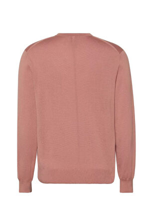 Erkek Bisiklet Yaka Supima Pamuklu Triko Kazak - Gül Kurusu | S