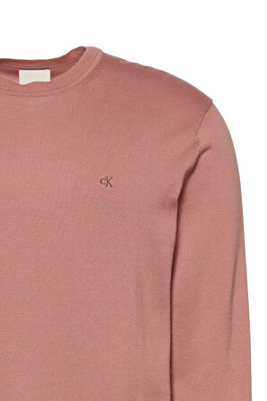 Erkek Bisiklet Yaka Supima Pamuklu Triko Kazak - Gül Kurusu | S