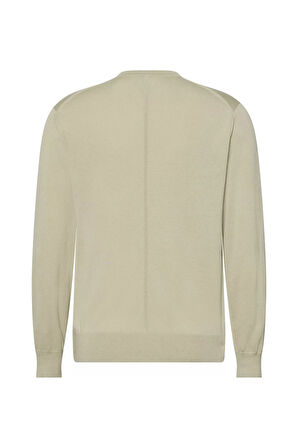 Erkek Bisiklet Yaka Supima Pamuklu Triko Kazak - Adaçayı Yeşili | XS