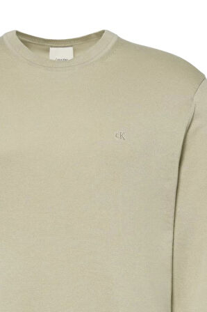 Erkek Bisiklet Yaka Supima Pamuklu Triko Kazak - Adaçayı Yeşili | S