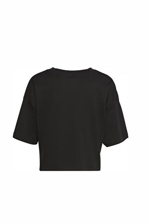 Kadın A-SS Boxy Logo Graphic T-Shirt – Siyah | S