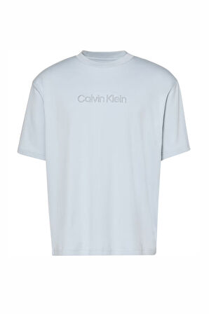 Erkek Relaxed Fit Logo Nakışlı T-Shirt - Mavi  | M