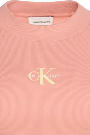 Kadın Monogram Logo Baby Fit T-Shirt - Turuncu | M