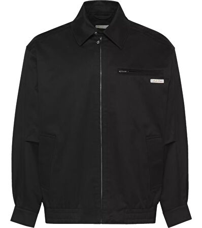 CALVIN KLEIN Erkek Marka Logolu Organik Pamuklu Polo Yakalı Uzun Kollu Günlük Kullanıma Uygun Şık Görünümlü Siyah Mont LV04RC409G UB1