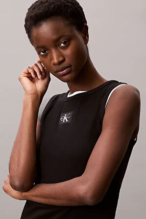 Kadın Regular Fit Fitilli Dokuma Etiketli T-Shirt - Siyah | L