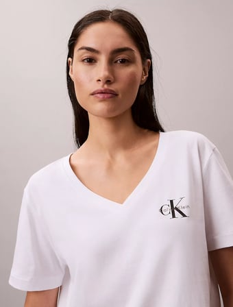 CALVIN KLEIN Kadın Marka Logolu Günlük Kullanıma Uygun SİYAH T-Shirt LV047C906G UB1