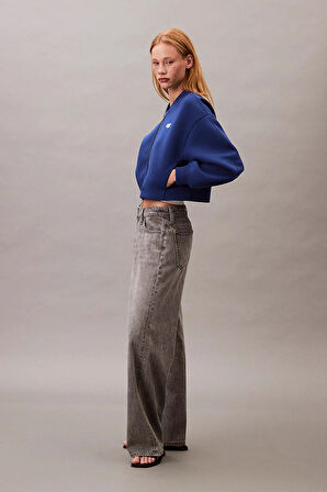 Calvin Klein Jeans Bol Kesim Scuba Kumaş Fermuarlı Bomber Kadın Ceket LV047C524G-6A8