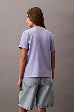 Kadın Ck Hero Classic Mono T-Shirt - Mor | 2XS