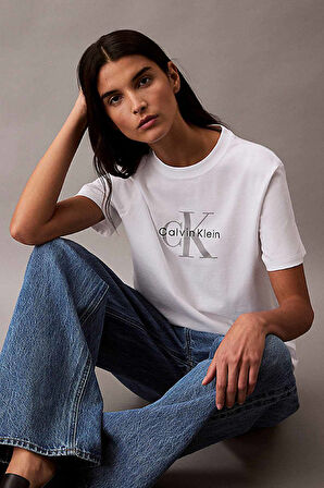 Kadın Hero Classic Mono T-Shirt - Beyaz | M