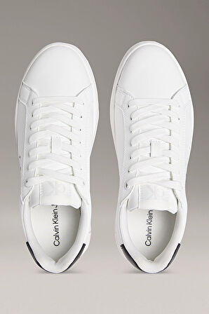 Kadın Kalın Platform Tabanlı Sneaker - Beyaz/Siyah | 36