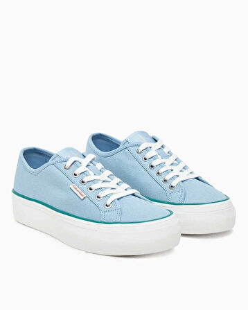 Calvin Klein Graz Flatform Logo Etiketli Kadın Pamuk Sneaker | 36