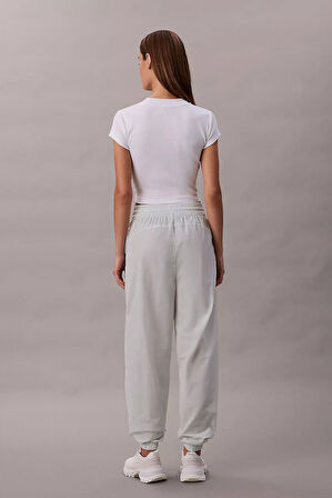 Kadın Pull On Logo TAM Kalıp Büzgülü Bel Jogger Pantolon - Su Yeşili | XS