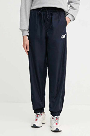 Kadın Beli Bağcıklı Paçası Ribanalı Jogger Pantolon - Lacivert | S