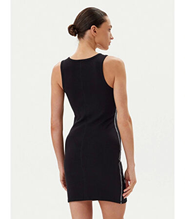 Calvin Klein Jeans SL COTTON 1X1 RIB TANK DRESS Kadın Siyah Elbise LV044C203G-UB1