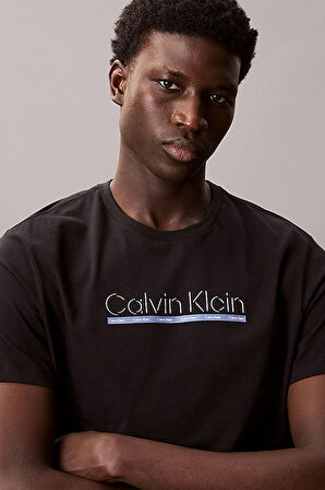 Erkek 30s Outline Kısa Kollu Logo Baskılı T-Shirt - Siyah | XS