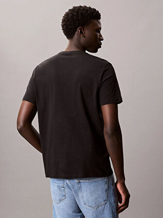 Calvin Klein SS 30s EU SP OUTLINE TAPE GRAPHI Erkek SİYAH T-shirt LV04RC852G-UB1