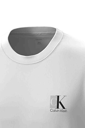 Erkek SS 30s Pamuklu Bisiklet Yaka Regular Fit T-Shirt - Beyaz  | XS