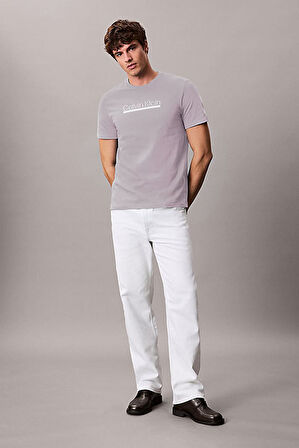 Erkek Kontur Grafik Baskılı T-Shirt - Gri | M