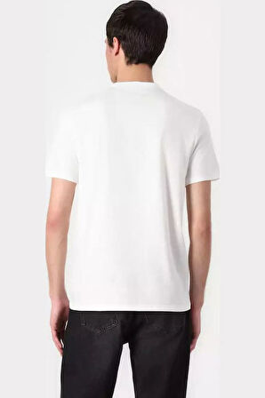 Erkek Regular Fit Kontur Grafik Baskılı T-Shirt - Beyaz | M