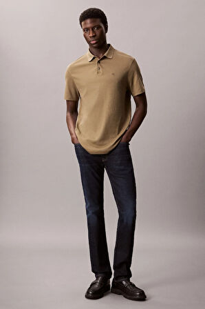 Erkek Regular Fit Monogram Nakışlı Polo T-Shirt - Bej | S