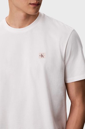 Calvin Klein Pamuklu Regular Fit Logolu Bisiklet Yaka T Shirt LV04RC272GYAF Erkek T SHİRT LV04RC272G YAF BEYAZ